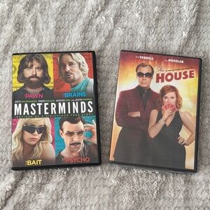 Masterminds (opened- used once) and The House (new not opened ) DVD Set